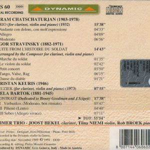 KHACHATURIAN,   STRAVINSKY,  BARTOK,   Eimer Trio<br/>Works for clarinet, violin and piano