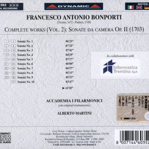 BONPORTI,   Accademia I Filarmonici, Albero Martini<br/>Complete works (Vol. 2) - Sonate da Camera