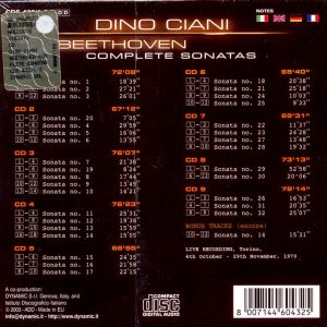 DINO CIANI <br/>Beethoven Complete Sonatas
