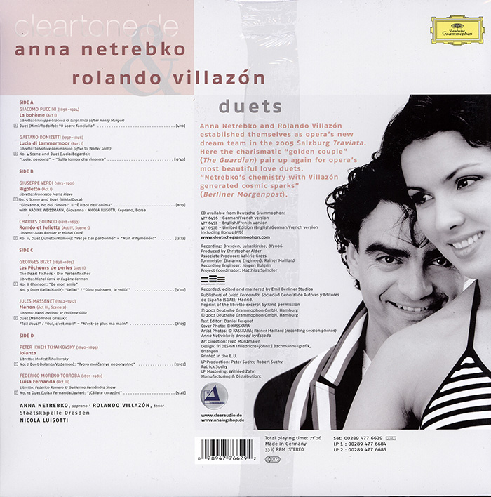 PUCCINI DONIZETTI VERDI BIZET duets Anna Netrebko Rolando Villazon