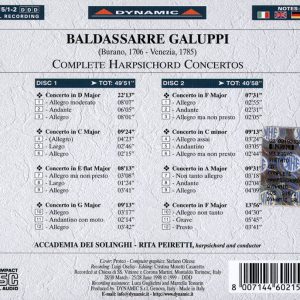 GALUPPI,   Accademia Dei Solinghi, Rita PeirettiComplete Harpsichord Concertos