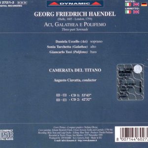 HANDEL, Daniela Uccello, Sonia Turchetta,   Camerata Del Titano, Augusto CiavattaAci, Galathea e Polifemo