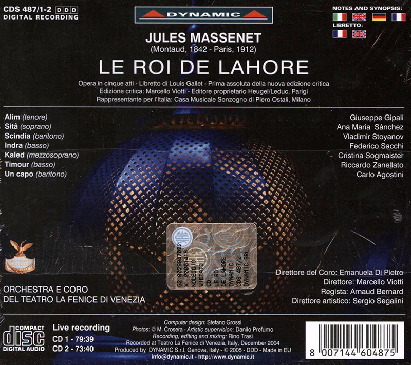 MASSENET<br/>Le Roi de Lahore