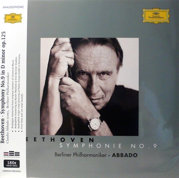 BEETHOVEN<br />Symphony No. 9 in d minor, Op. 125<br />Karita Mattila, Violeta Urmana, Thomas Moser, Thomas Quasthof, Claudio Abbado, Berliner Philharmoniker<br />2 LP